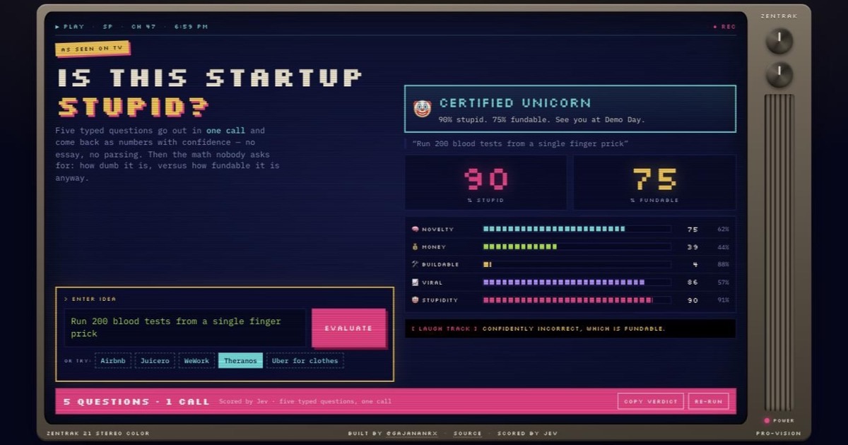 Is this startup stupid? demo
